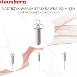 STALOWA NASTRZYKIWARKA 60ml DO PEKLOWANIA MIĘSA KLAUSBERG KB-7842