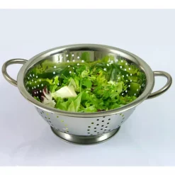 STALOWY DURSZLAK 24cm Z UCHWYTAMI KINGHOFF KH-1235