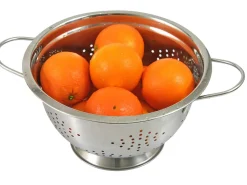 STALOWY DURSZLAK GŁĘBOKI 28cm Z UCHWYTAMI KINGHOFF KH-1238