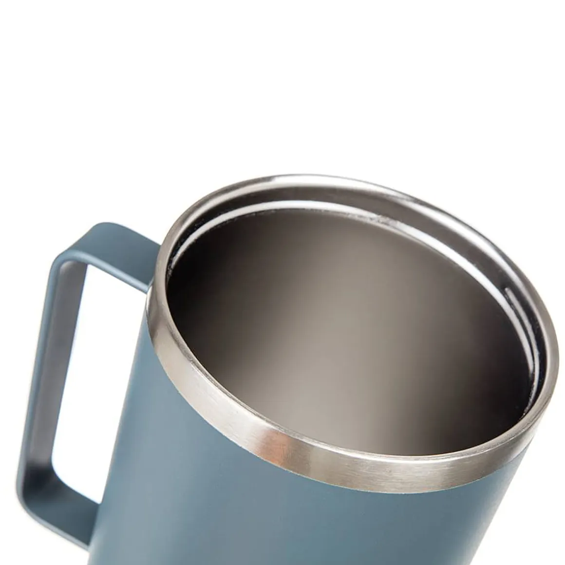 STALOWY KUBEK TERMICZNY TERMOS 1200ml Z RĄCZKĄ I SŁOMKĄ BANQUET TWAIN SZARY