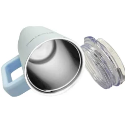 STALOWY KUBEK TERMICZNY TERMOS 1200ml Z RĄCZKĄ I SŁOMKĄ KM-2174