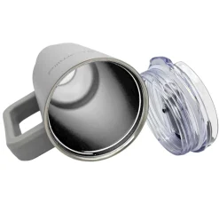 STALOWY KUBEK TERMICZNY TERMOS 1200ml Z RĄCZKĄ I SŁOMKĄ KM-2173