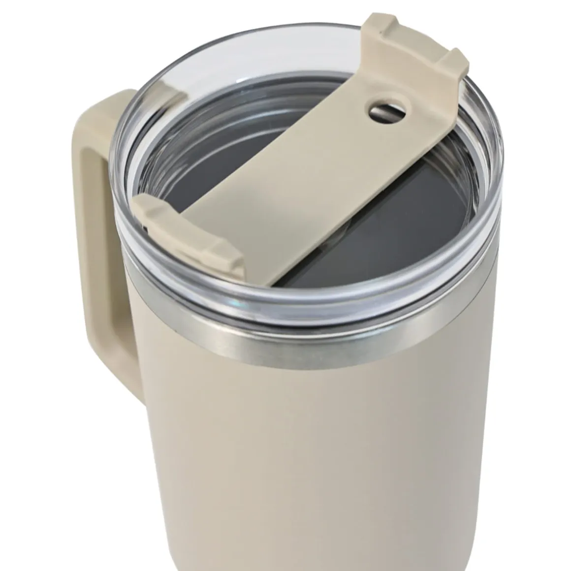 STALOWY KUBEK TERMICZNY XXL TERMOS 1100ml Z RĄCZKĄ I SŁOMKĄ KLAUSBERG KB-7944
