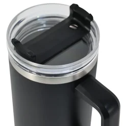 STALOWY KUBEK TERMICZNY XXL TERMOS 1100ml Z RĄCZKĄ I SŁOMKĄ KLAUSBERG KB-7942