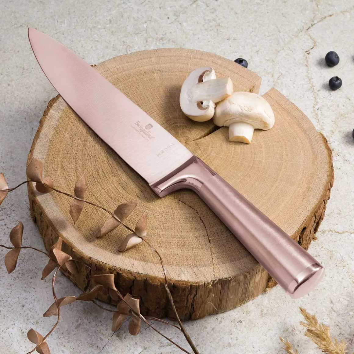 STALOWY NÓŻ SZEFA KUCHNI BERLINGER HAUS 22cm BH-2934 ROSE GOLD