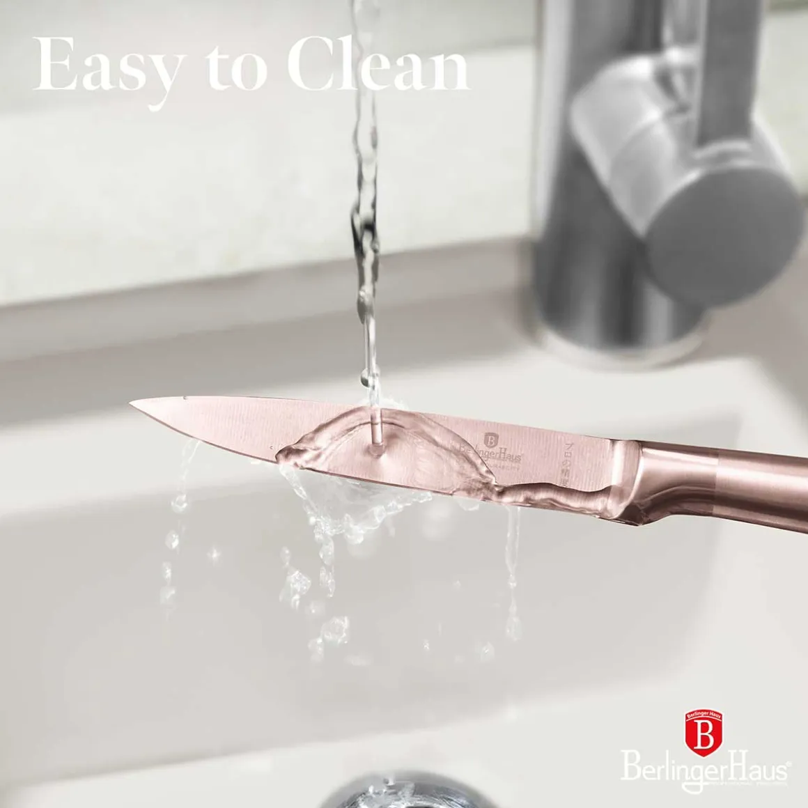 STALOWY NÓŻ UNIWERSALNY BERLINGER HAUS 12,5cm BH-2938 ROSE GOLD
