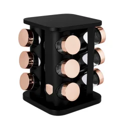 STOJAK OBROTOWY NA PRZYPRAWY 12 POJEMNIKÓW BERLINGER HAUS BH-8559 BLACK ROSE