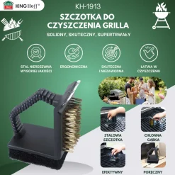 SZCZOTKA 3w1 DO CZYSZCZENIA RUSZTU GRILLA KINGHOFF KH-1913