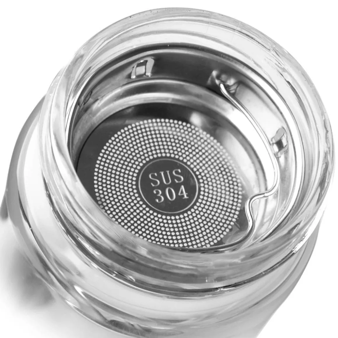 SZKLANA BUTELKA 450ml NA WODĘ Z SITKIEM 143757