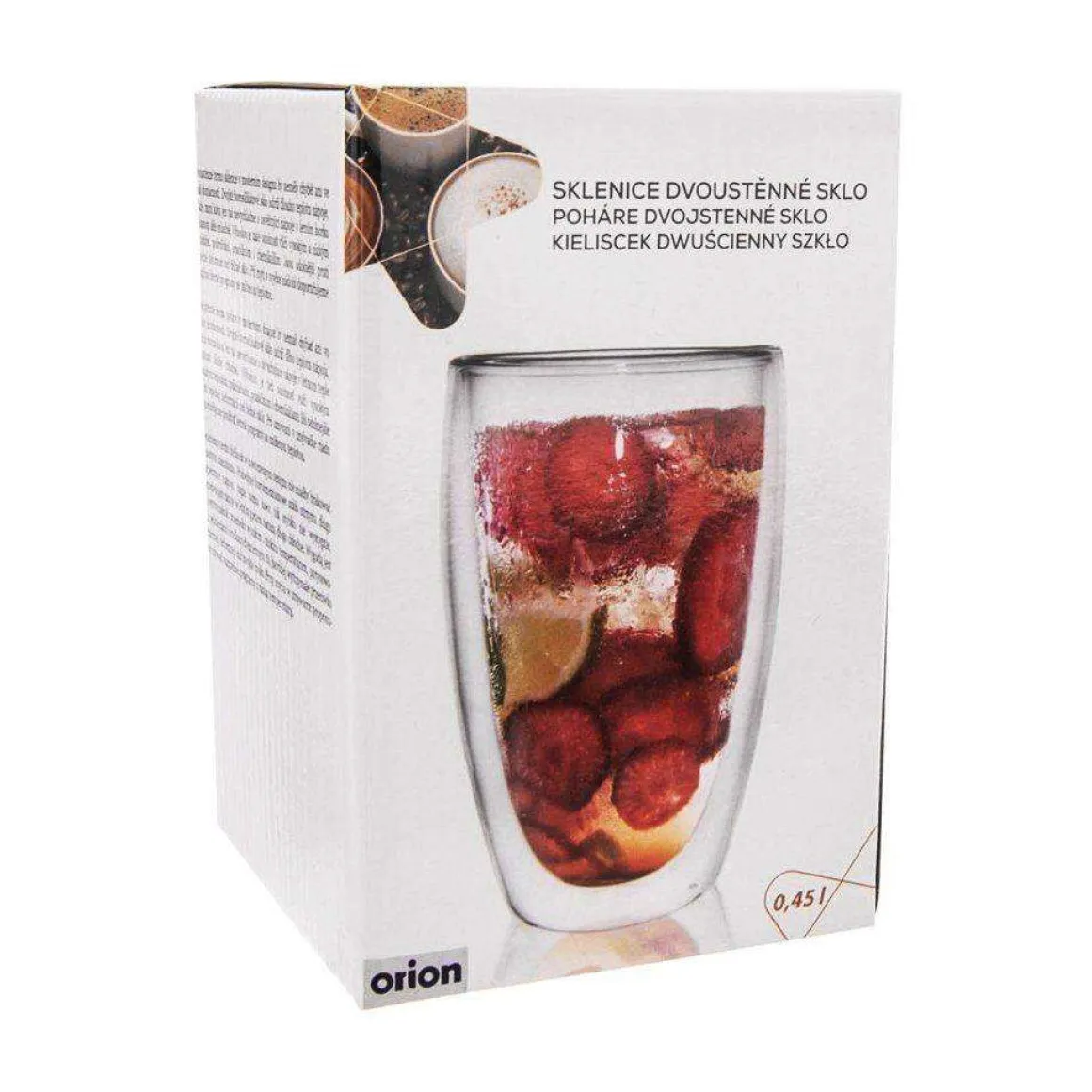SZKLANKA TERMICZNA 450ML Z PODWÓJNĄ SCIANKĄ LATTE CAPPUCCINO