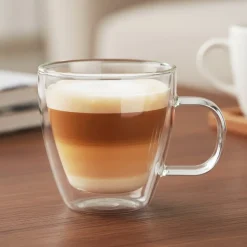 SZKLANKA TERMICZNA 180ML Z PODWÓJNĄ SCIANKĄ DO KAWY