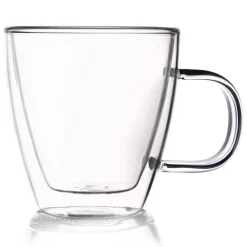 SZKLANKA TERMICZNA 180ML Z PODWÓJNĄ SCIANKĄ DO KAWY