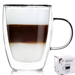 SZKLANKA TERMICZNA 300ML Z PODWÓJNĄ SCIANKĄ LATTE