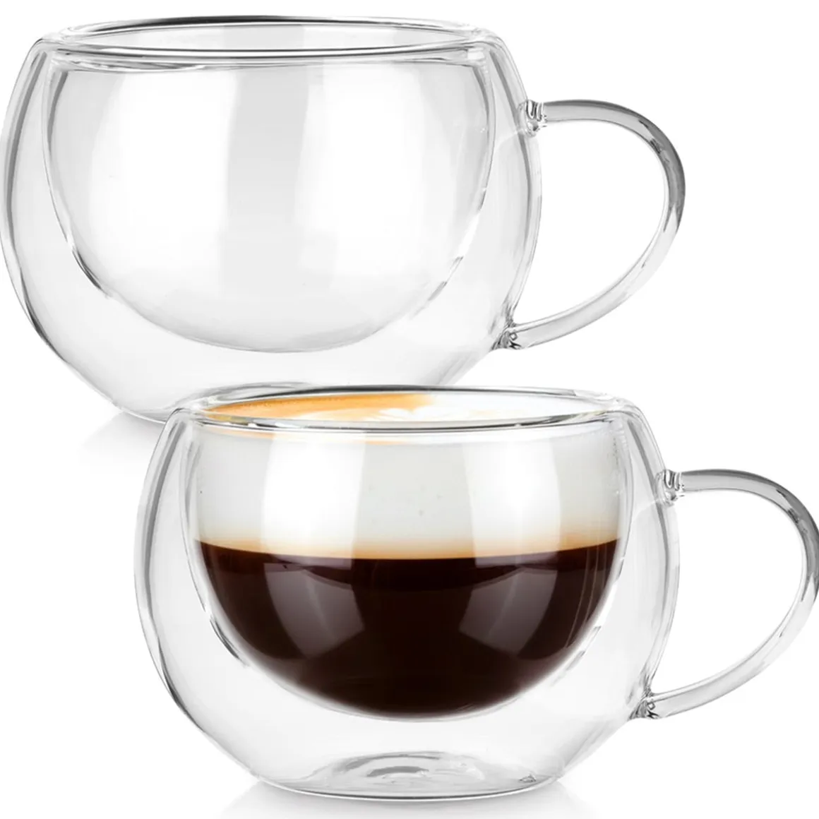 SZKLANKI TERMICZNE 2szt. 280ml Z PODWÓJNĄ SCIANKĄ DO KAWY HERBATY 139818
