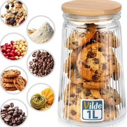 SZKLANY POJEMNIK KUCHENNY NA PRODUKTY SYPKIE 1L 229247