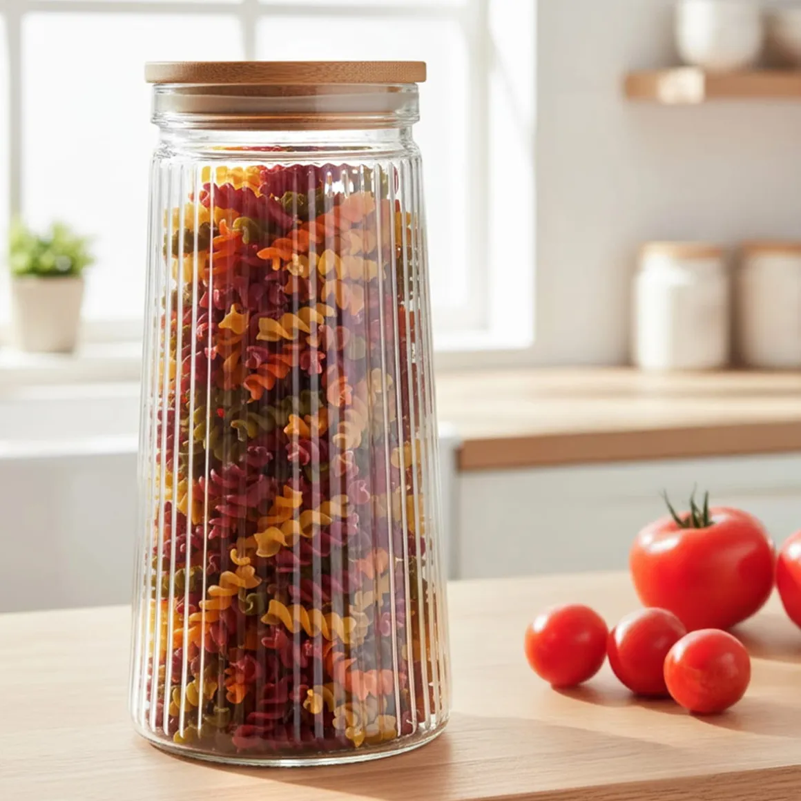 SZKLANY POJEMNIK KUCHENNY NA PRODUKTY SYPKIE 1,4L 229246
