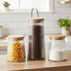 SZKLANY POJEMNIK KUCHENNY NA PRODUKTY SYPKIE 1,4L 229246