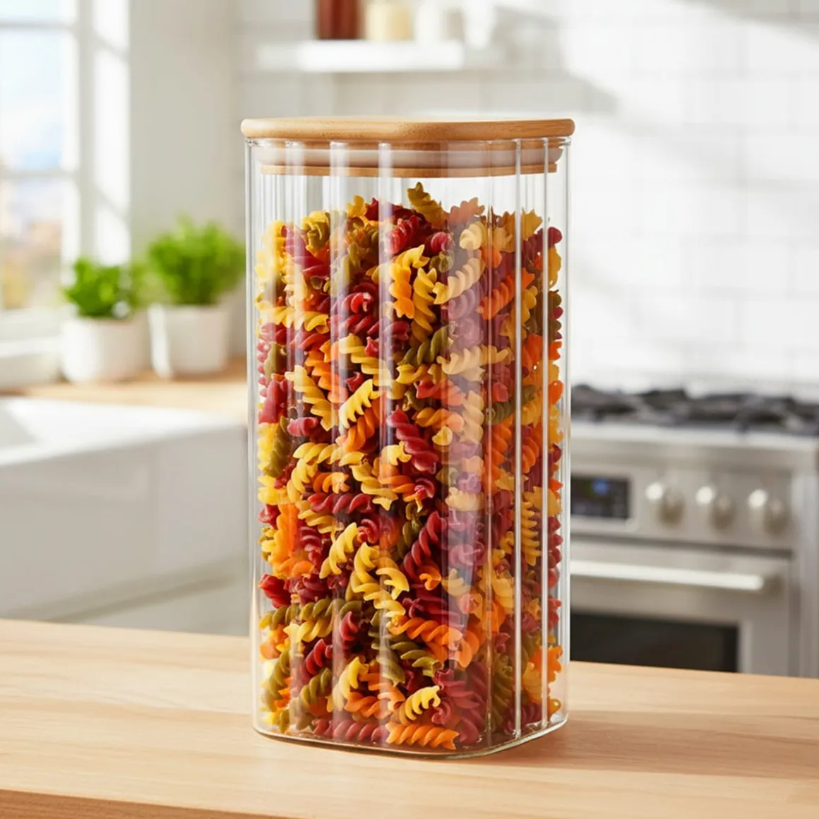 SZKLANY POJEMNIK KUCHENNY NA PRODUKTY SYPKIE 1,6L 229249