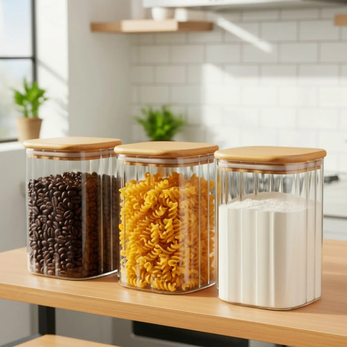 SZKLANY POJEMNIK KUCHENNY NA PRODUKTY SYPKIE 1,1L 229250