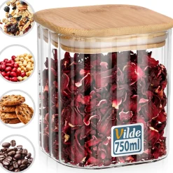 SZKLANY POJEMNIK KUCHENNY NA PRODUKTY SYPKIE 750ml 229251