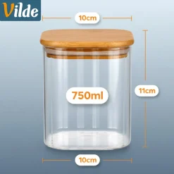 SZKLANY POJEMNIK KUCHENNY NA PRODUKTY SYPKIE 750ml 229251