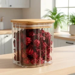 SZKLANY POJEMNIK KUCHENNY NA PRODUKTY SYPKIE 750ml 229251