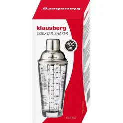 SZKLANY SHAKER BARMAŃSKI 400ml Z PRZEPISAMI KLAUSBERG KB-7647