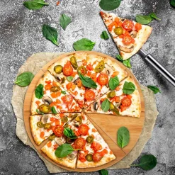 TACA DESKA DREWNIANA DO SERWOWANIA PIZZY 35cm KINGHOFF KH-1565