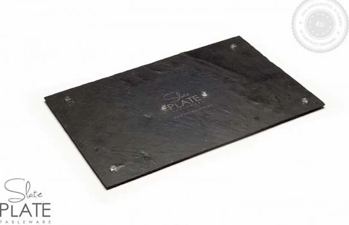 TALERZ Z KAMIENIA ŁUPKOWEGO ŚREDNI 30x20cm SLATE PLATE SMOOTH