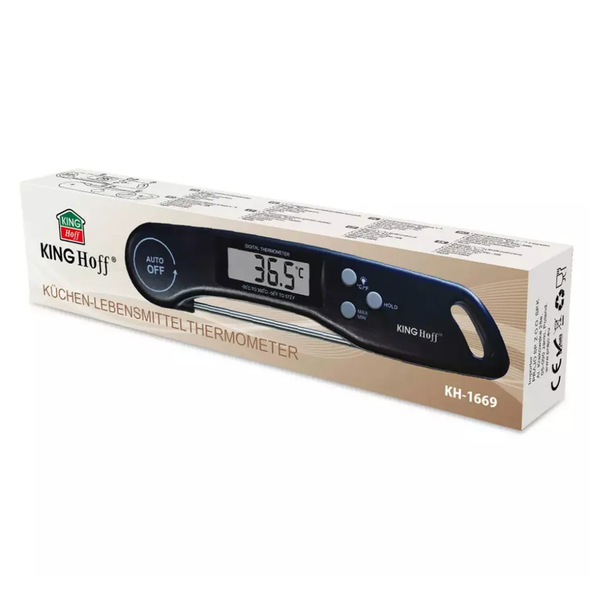 TERMOMETR KUCHENNY SZPILKOWY LCD KINGHOFF KH-1669