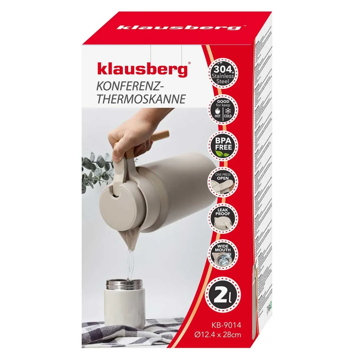 TERMOS DZBANEK KONFERENCYJNY NA KAWĘ HERBATĘ 2L KLAUSBERG KB-9014