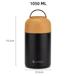 TERMOS OBIADOWY 1050ml Z MISKĄ I SKŁADANĄ ŁYŻKĄ E-8247