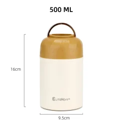 TERMOS OBIADOWY 500ml Z MISKĄ I SKŁADANĄ ŁYŻKĄ E-8250