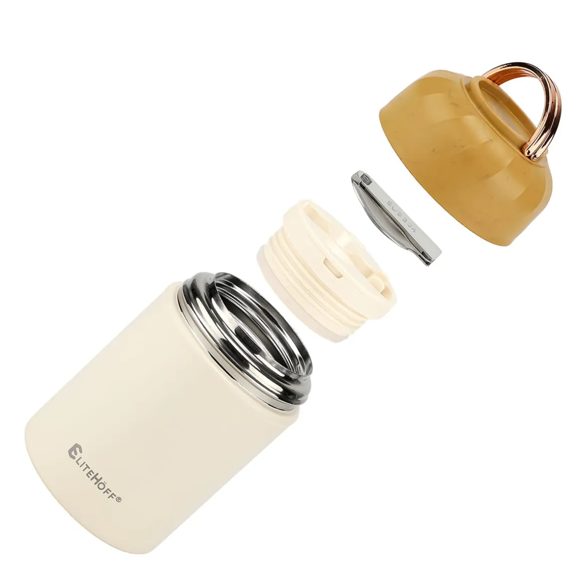 TERMOS OBIADOWY 500ml Z MISKĄ I SKŁADANĄ ŁYŻKĄ E-8250