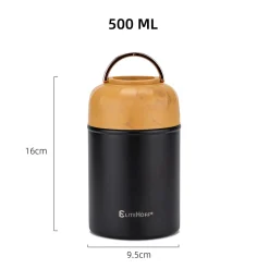 TERMOS OBIADOWY 500ml Z MISKĄ I SKŁADANĄ ŁYŻKĄ E-8249