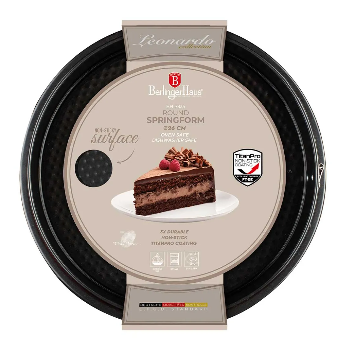 TORTOWNICA FORMA TYTANOWA 26cm BERLINGER HAUS BH-7935 LEONARDO