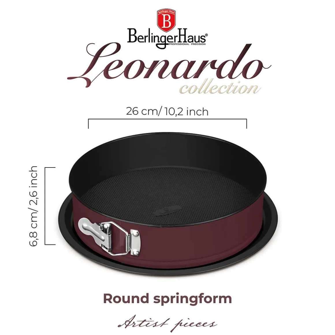 TORTOWNICA FORMA TYTANOWA 26cm BERLINGER HAUS BH-7935 LEONARDO