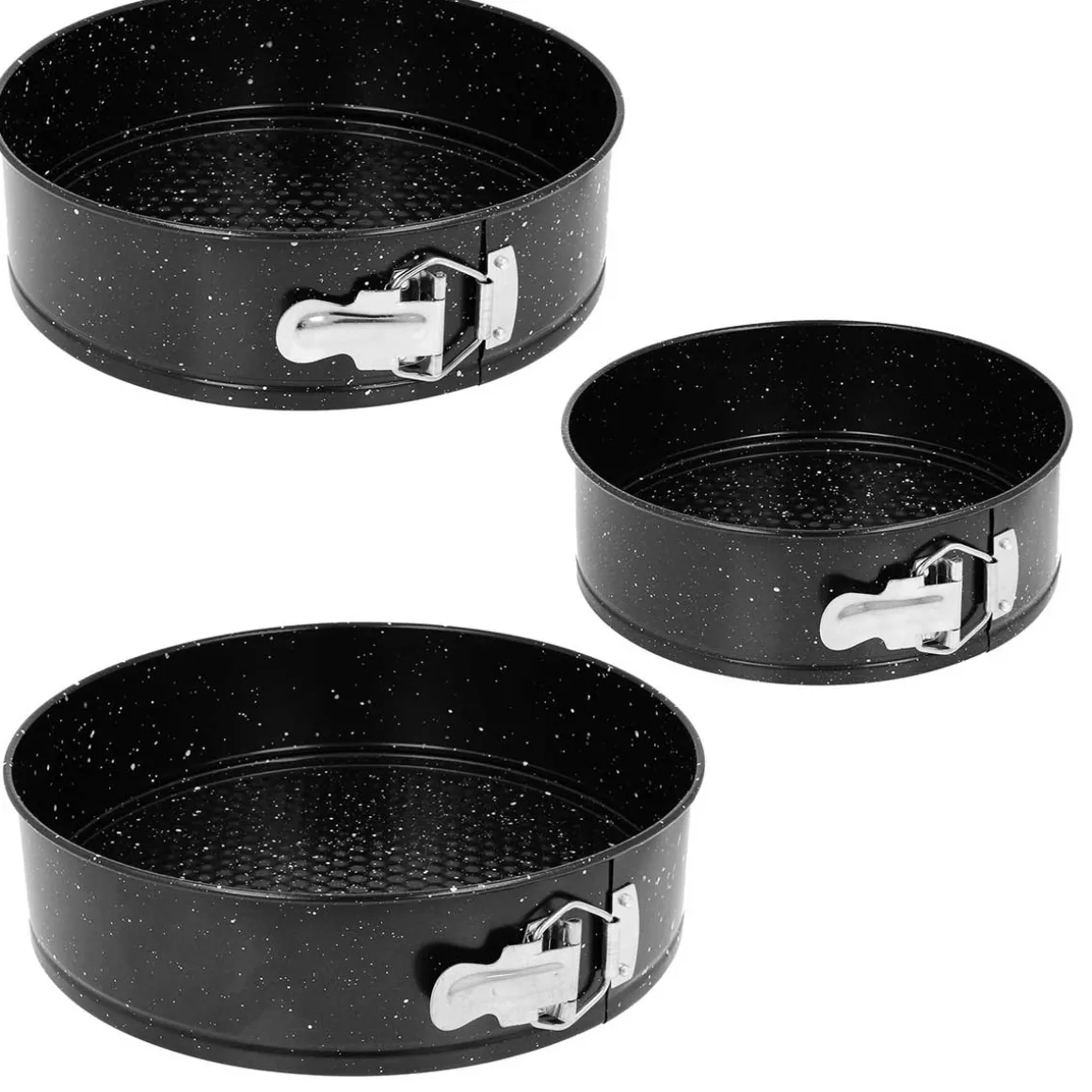 TORTOWNICE FORMY GRANITOWE DO PIECZENIA 3 SZT. 24/26/28cm 1023