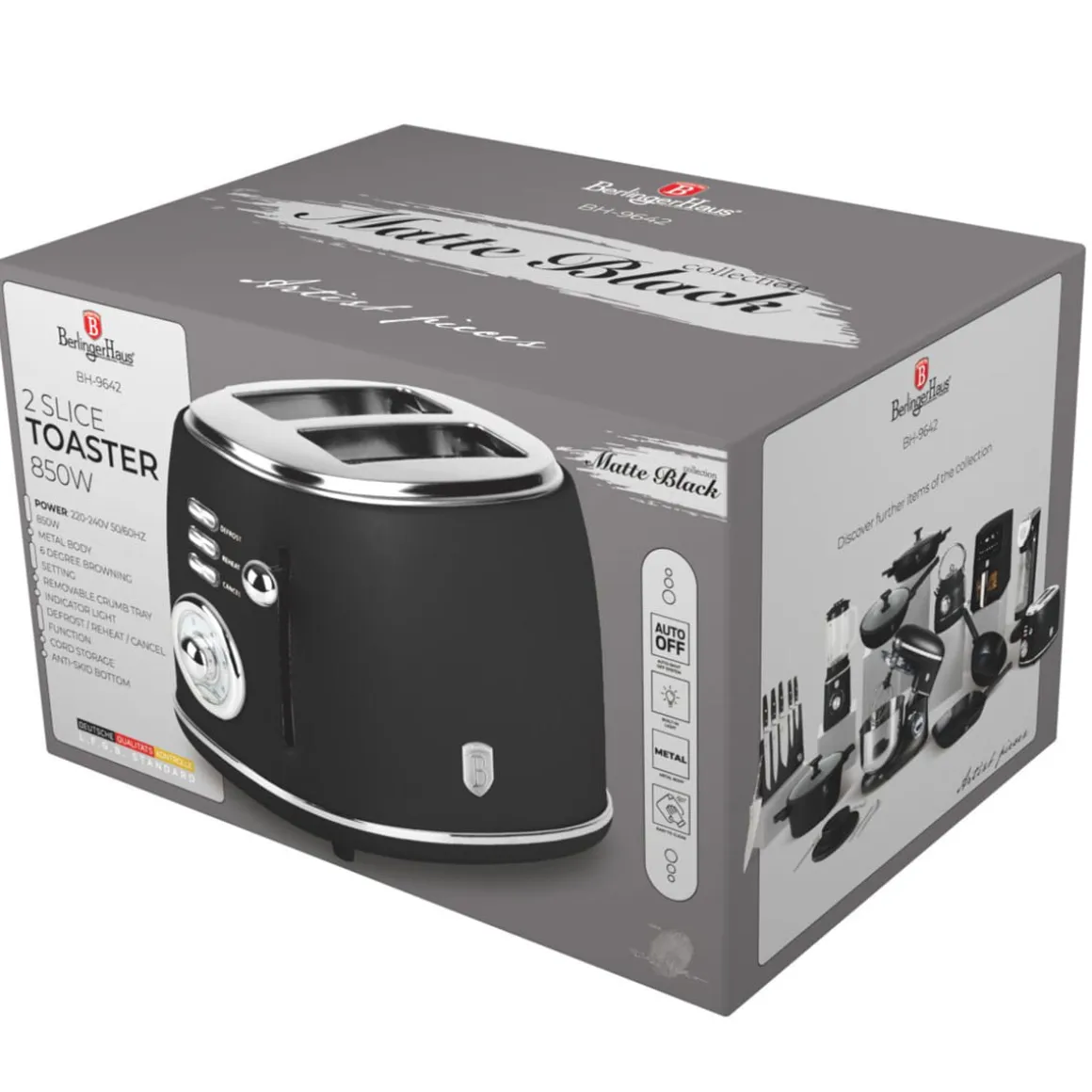 TOSTER DO GRZANEK BERLINGER HAUS BH-9642 MATTE BLACK