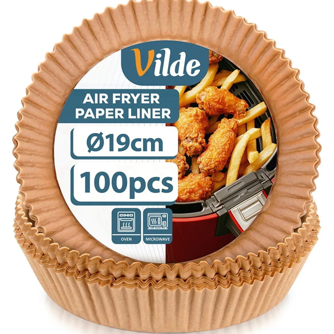 WKŁAD PAPIEROWY DO FRYTOWNICY OKRĄGŁY 19cm 100szt. 279049