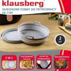 WKŁAD SILIKONOWY DO FRYTOWNICY 20cm KLAUSBERG KB-7789 2 szt.
