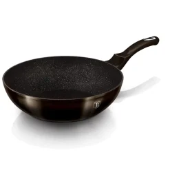WOK GRANITOWY 28cm BERLINGER HAUS BH-6610 SHINY BLACK