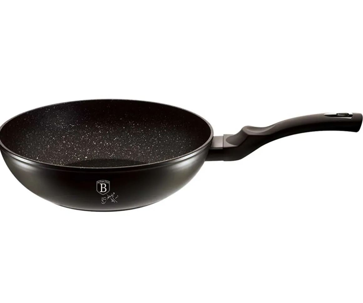 WOK GRANITOWY 28cm BERLINGERHAUS BLACK SILVER BH-1848