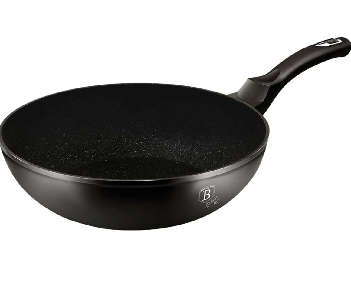 WOK GRANITOWY 28cm BERLINGERHAUS BLACK SILVER BH-1848
