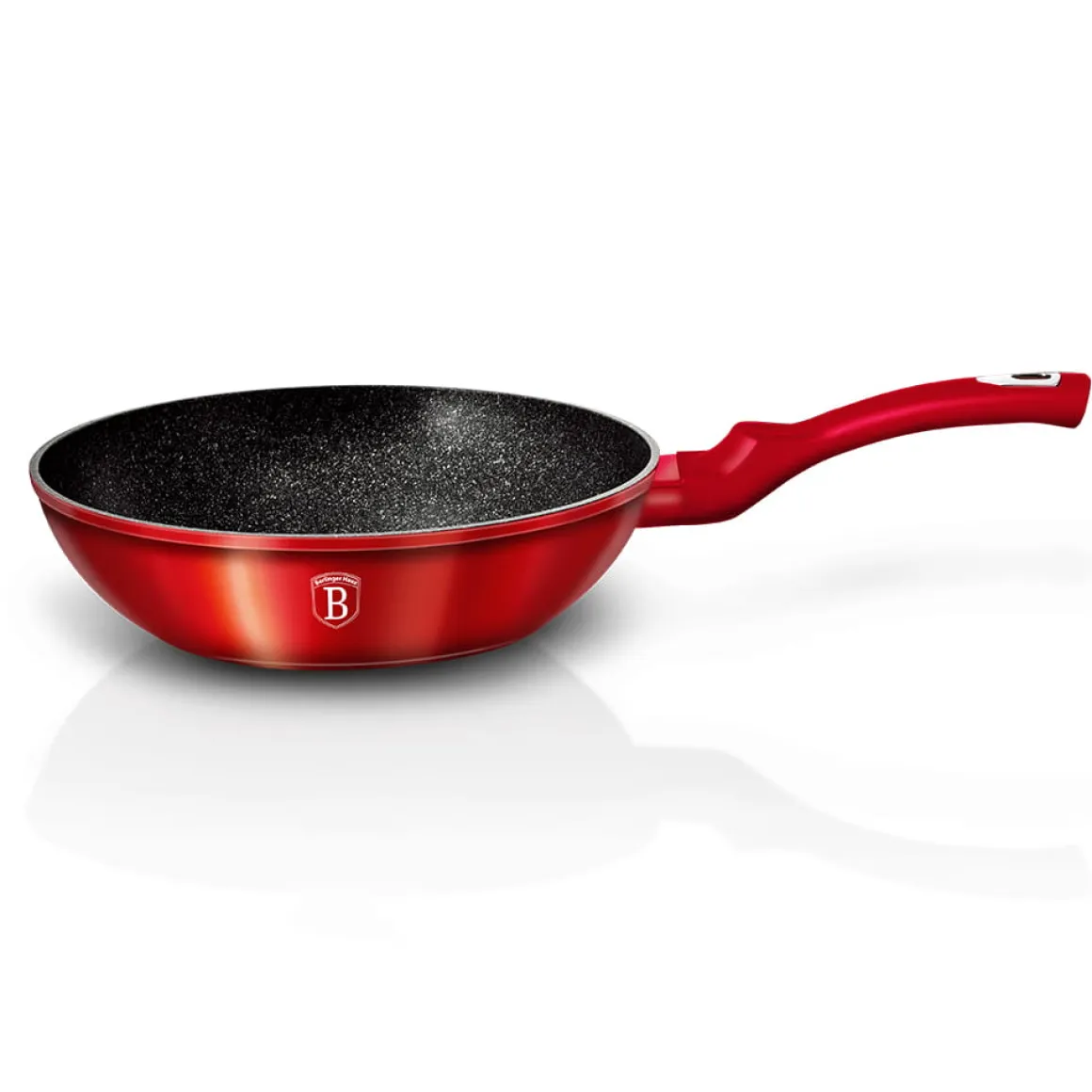WOK GRANITOWY 28cm BERLINGERHAUS RED METALLIC BH-1267