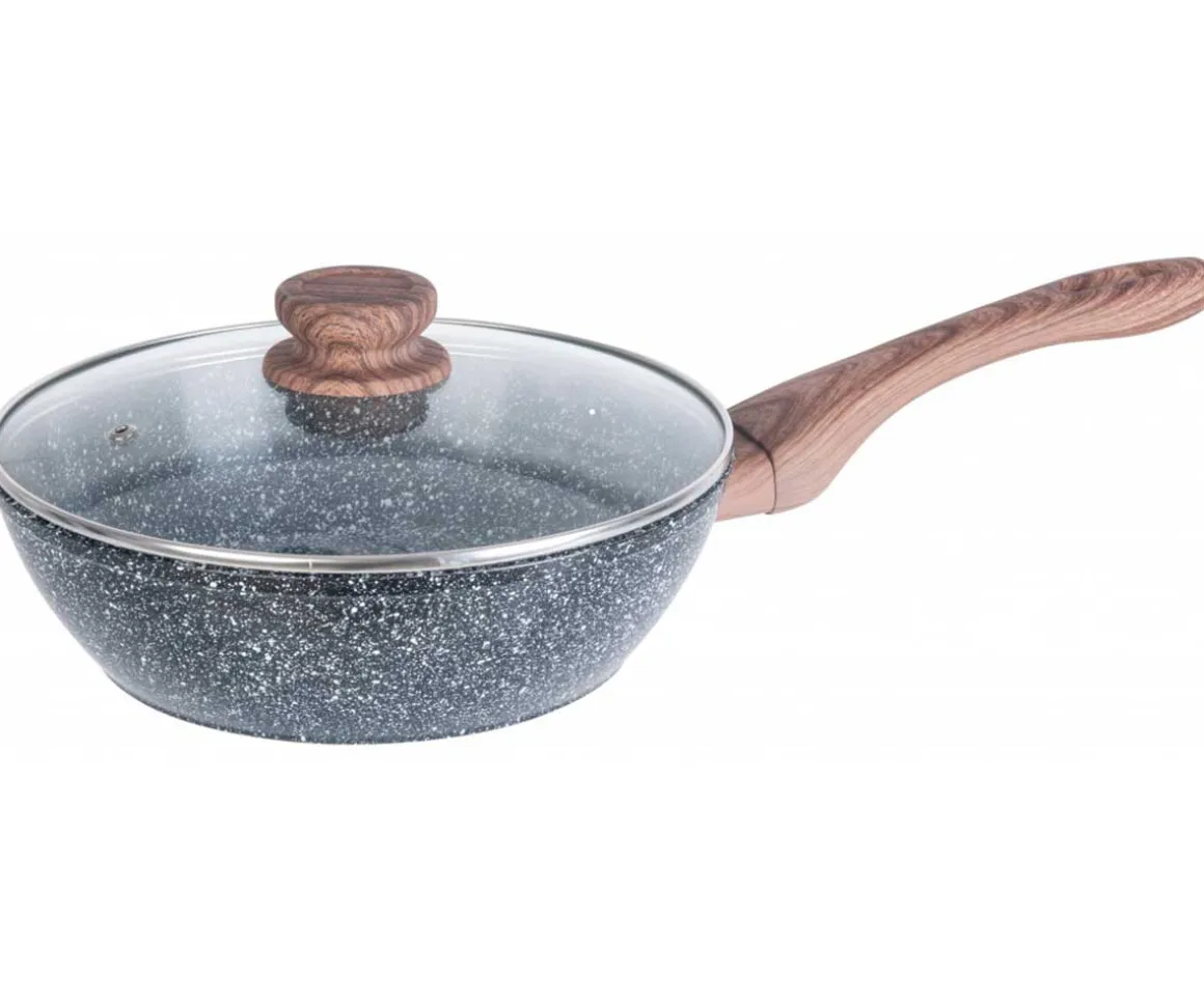 WOK GRANITOWY 24cm GRANIT WOOD KINGHOFF KH-1583