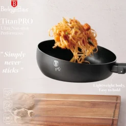 WOK PATELNIA FLIP TYTANOWA 26cm BERLINGER HAUS BH-8119 ANTRACIT