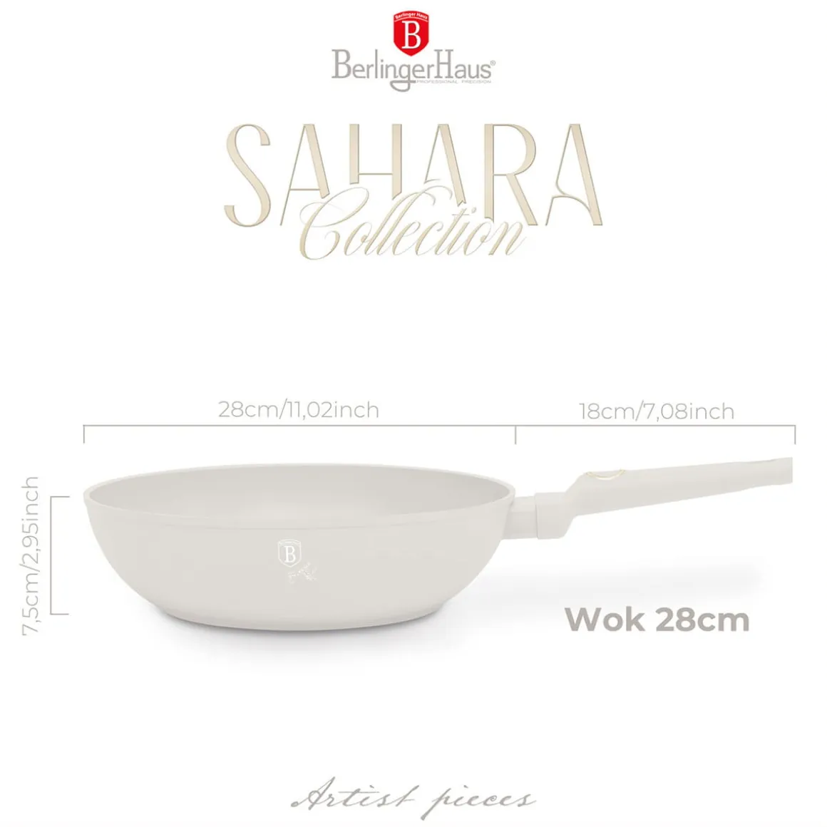 WOK TYTANOWY 28cm BERLINGER HAUS BH-8063 SAHARA