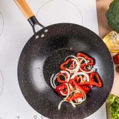 WOK Z POWŁOKĄ MARMURKOWĄ 30cm KINGHOFF KH-1983