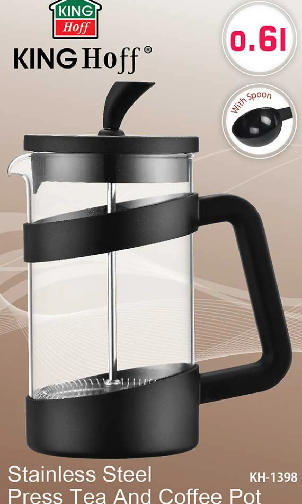 ZAPARZACZ DO HERBATY ZIÓŁ 600ml KINGHOFF KH-1398